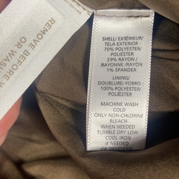 Loft Olive Green Zippered Mini Skirt with Pockets - Picture 5 of 5